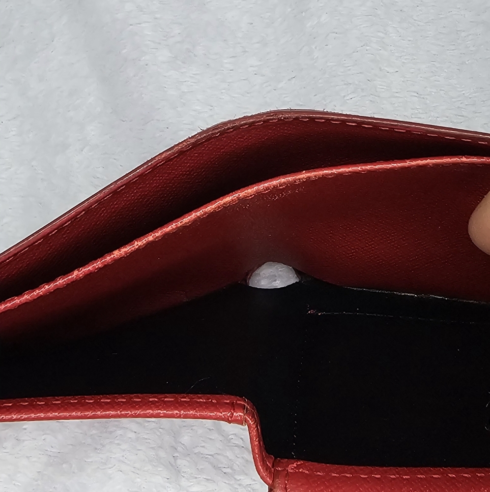 Louis Vuitton Red Epi Wallet - Picture 9 of 12
